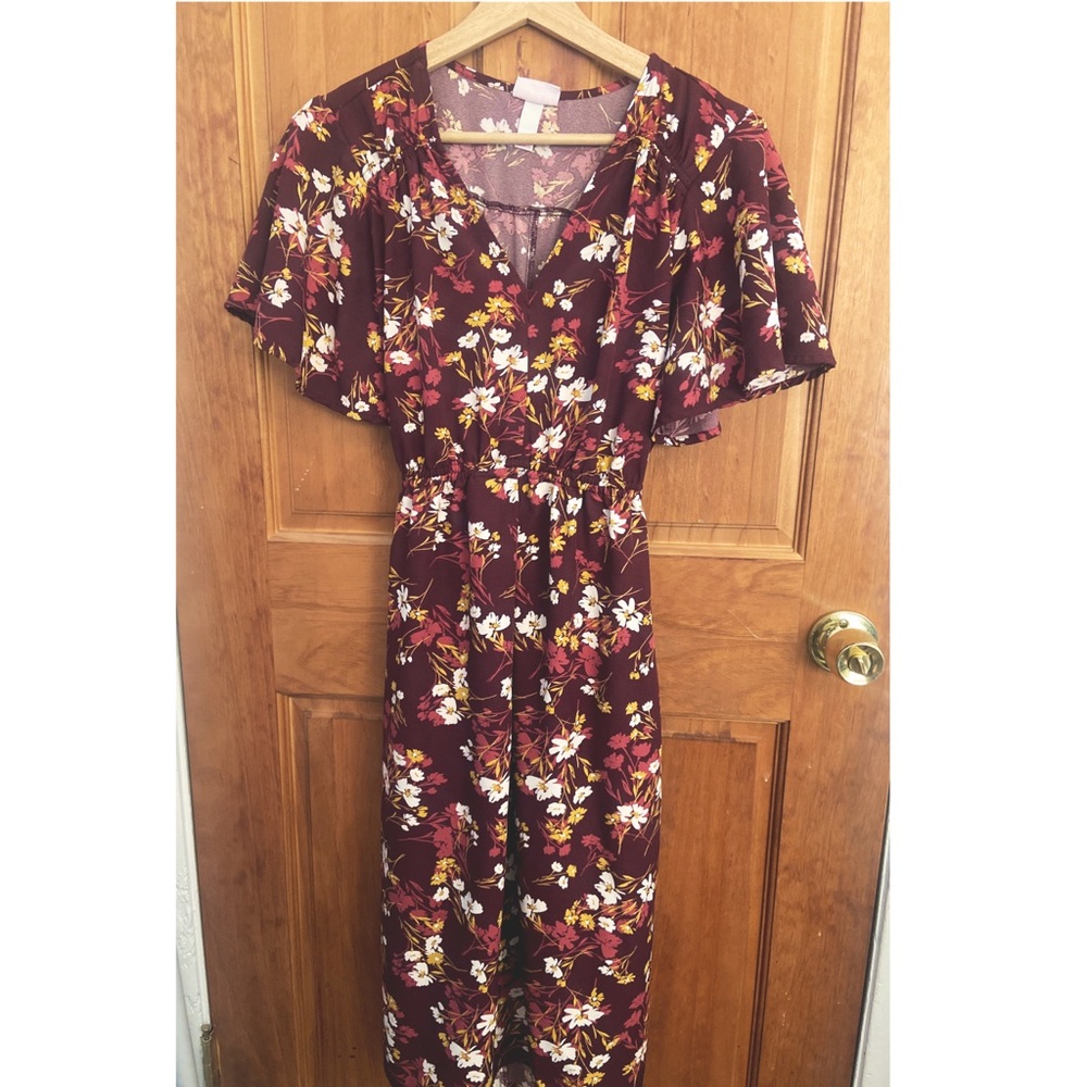 Burgundy Floral Dreas